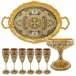 Набор для шампанского "Аристократ" с вазой, Златоуст