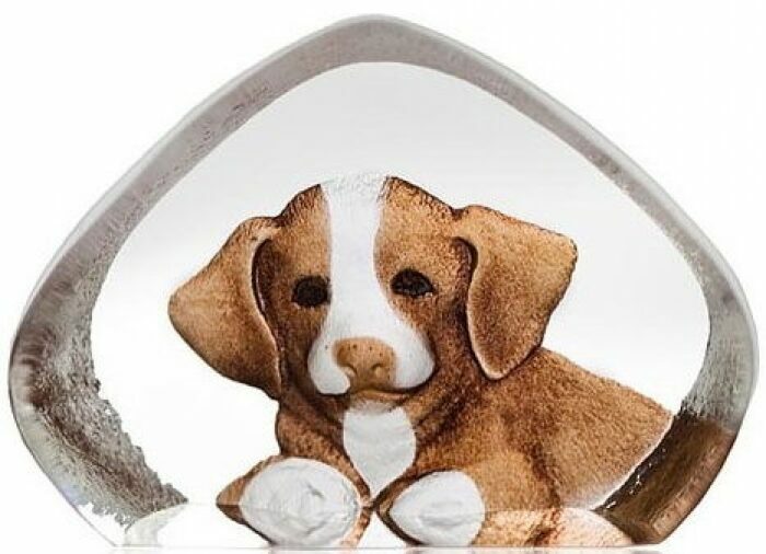 Скульптура "Собака" (миниатюра), коричневая