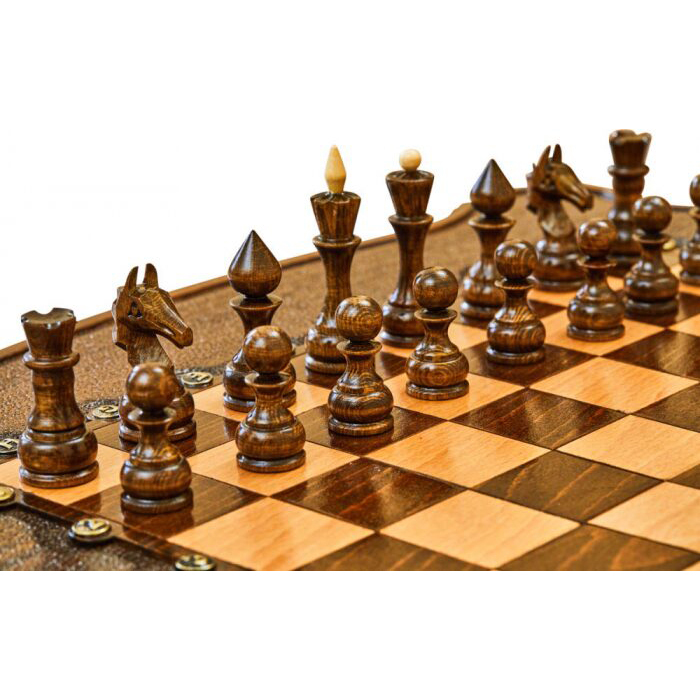 Резные шахматы, нарды и шашки из бука "Дебют"