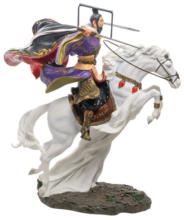 Статуэтка из полистоуна "Китайский воин на коне"
