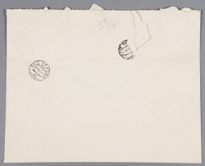 Конверт с рукописным посланием в адрес оперной певицы Тамары Янко с автографом композитора Дмитрия Шостаковича