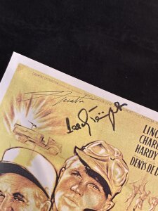 Постер с автографами актёров Луно Вентуро, Шарля Азнавура, Харди Крюгера