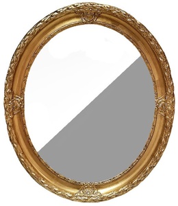 Зеркало в деревянной раме "Цветы"