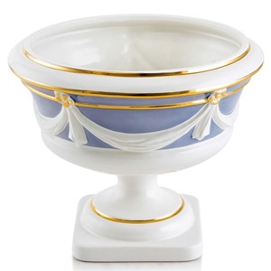 Чаша (белая с голубой и золотой отделкой)