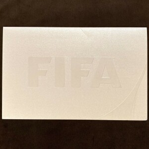 Поздравительное письмо от FIFA с факсимиле автографов Йозефа Блаттера и Жерома Вальке, адресованное Алексею Парамонову