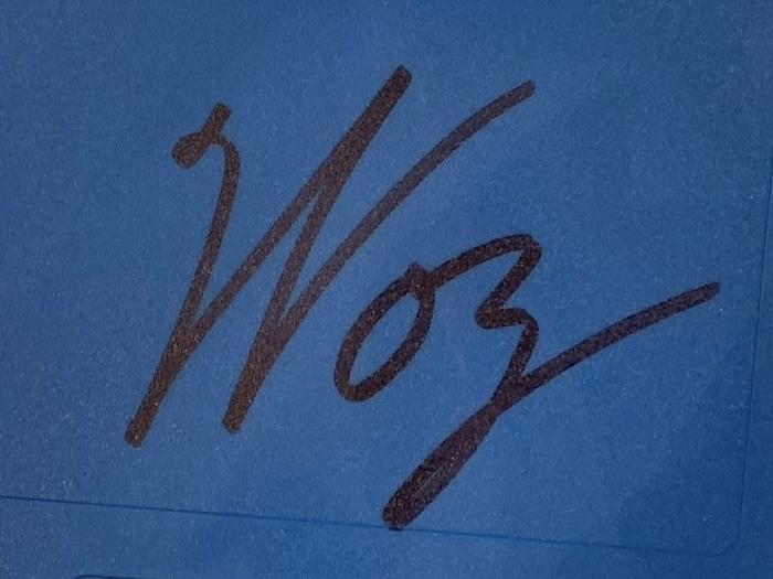 Стив Возняк дискета синяя с автографом