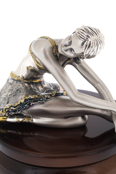 Шкатулка "Балерина" с серебрением и золочением