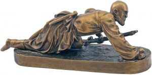 Скульптура бронзовая "Черкес в засаде"