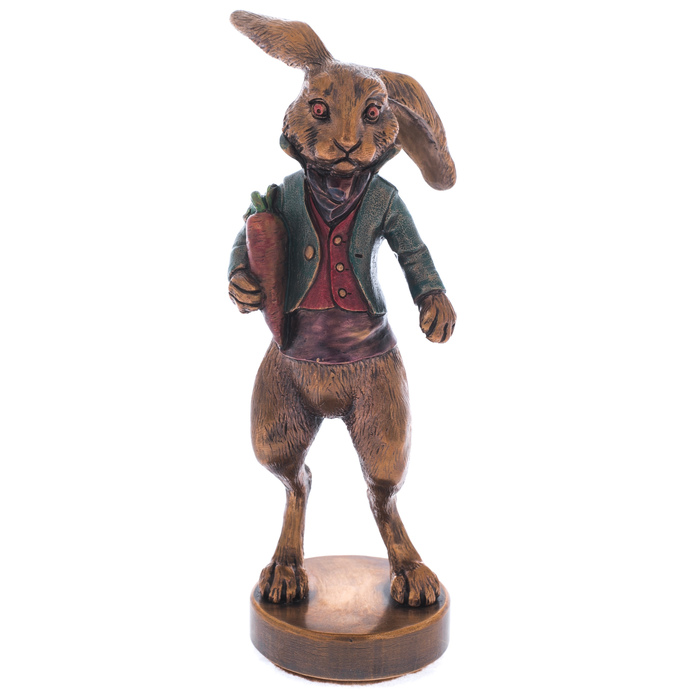 Скульптура из бронзы "Кролик" в подарочной упаковке