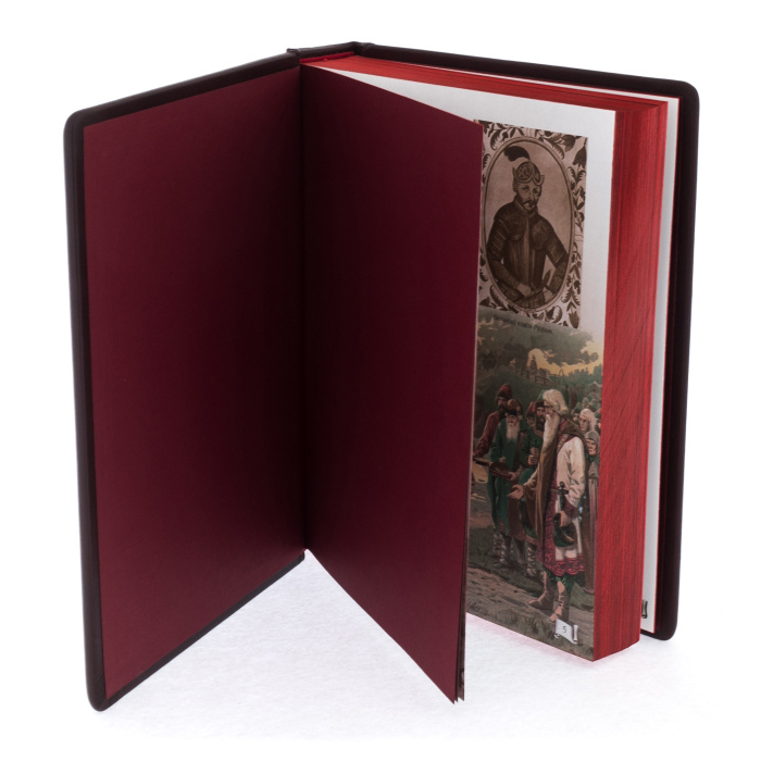 Подарочная книга в кожаном переплёте "История Петра Великого"