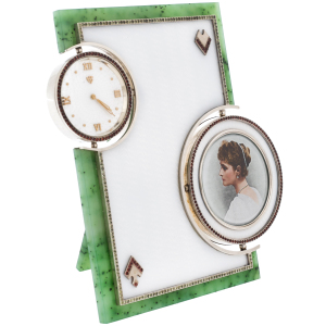 Эксклюзивные настольные часы-рамка "Нефрит"