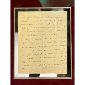 Письмо с автографом, адресованное военному министру Наполеона I Анри-Жаку-Гильому Кларку