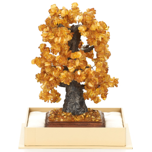 Сувенирное янтарное дерево "Дуб"