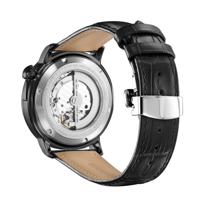 Наручные механические часы с автоподзаводом Lincor UNI 7235 черные