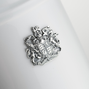 Пивная фарфоровая кружка "Британия" с серебряной накладкой