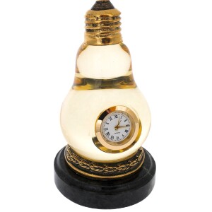 Настольные часы из бронзы "Лампочка"