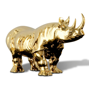 Скульптура "Rhino gold"