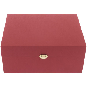 Коробка подарочная с фурнитурой 40х26х18см красная