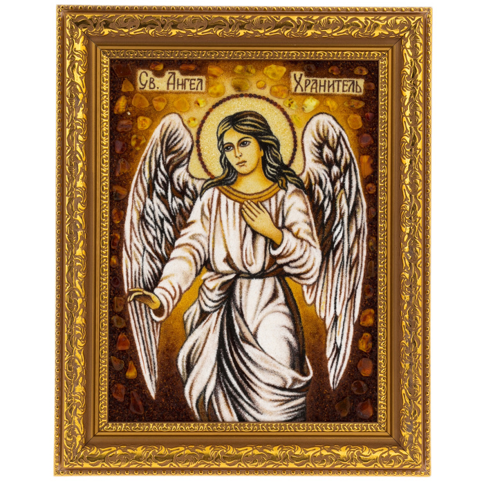 Икона из янтаря "Ангел Хранитель"