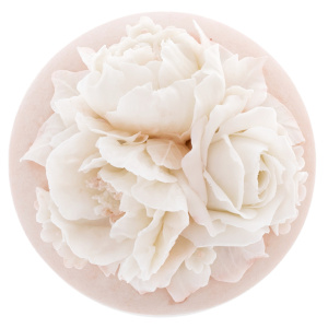 Шкатулка "Надежда" с розами, бело-розовая