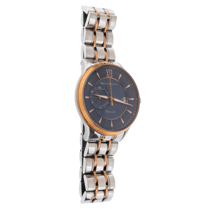 Наручные механические часы Mikhail Moskvin "Elegance" серебристо-синие с серебристым ремешком