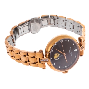 Наручные механические часы Mikhail Moskvin "Elegance" коричневые с золотистым ремешком