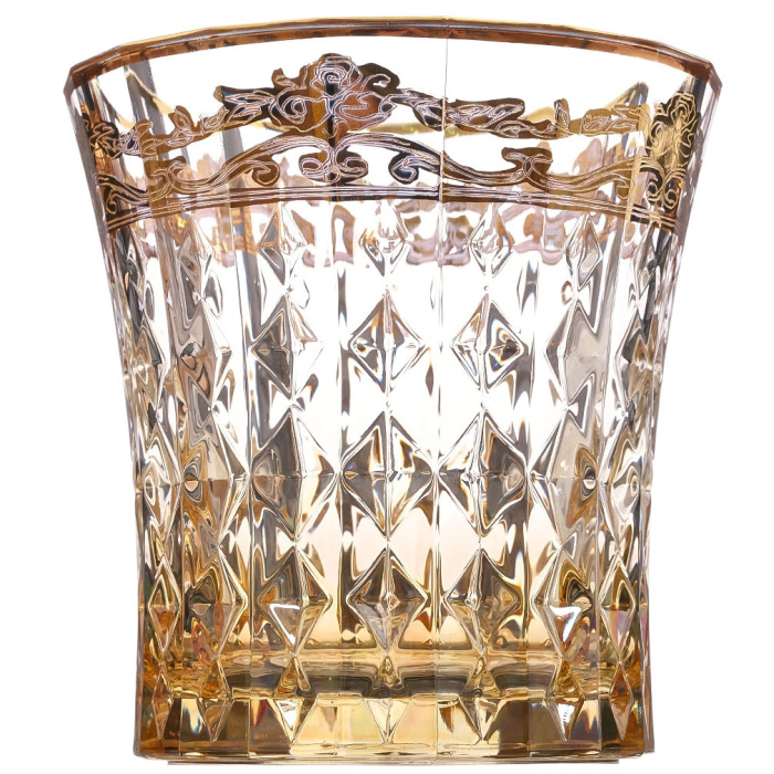 Набор стаканов для виски Timon "Lady Diamond" на 6 персон, медовое золото