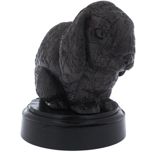 Статуэтка из мореного дуба "Кролик" на подставке