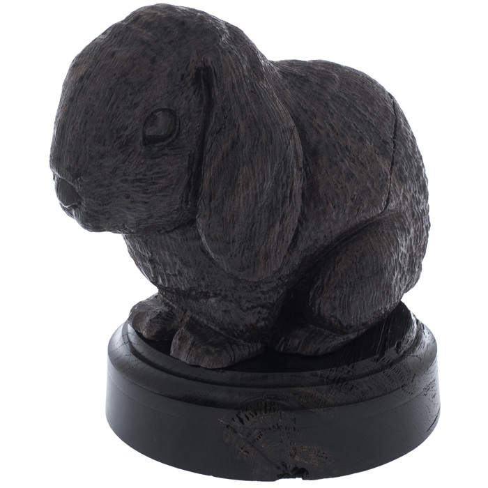 Статуэтка из мореного дуба "Кролик" на подставке