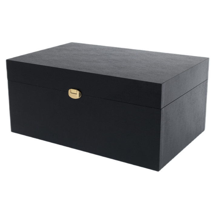 Коробка подарочная с фурнитурой 40х26х18см черная