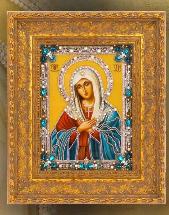 Icons on gold leaf