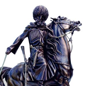 Авторская скульптура из бронзы "Кавказский воин"