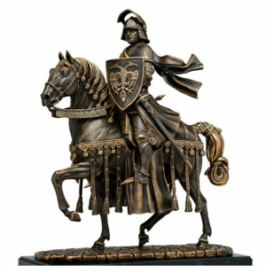 Авторская скульптура из бронзы "Конный рыцарь"