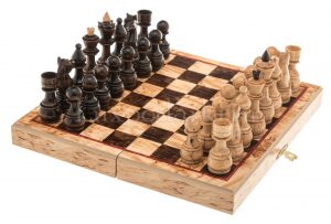 Шахматы "Классика мини" (карельская береза)