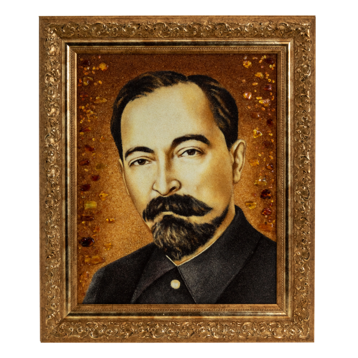 Картина из янтаря "Портрет Дзержинского"