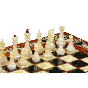 Шахматы из вавоны и янтаря "Арабески-Марин"