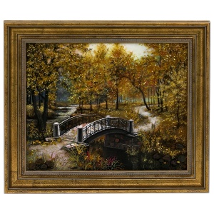 Картина из янтаря "Мост"