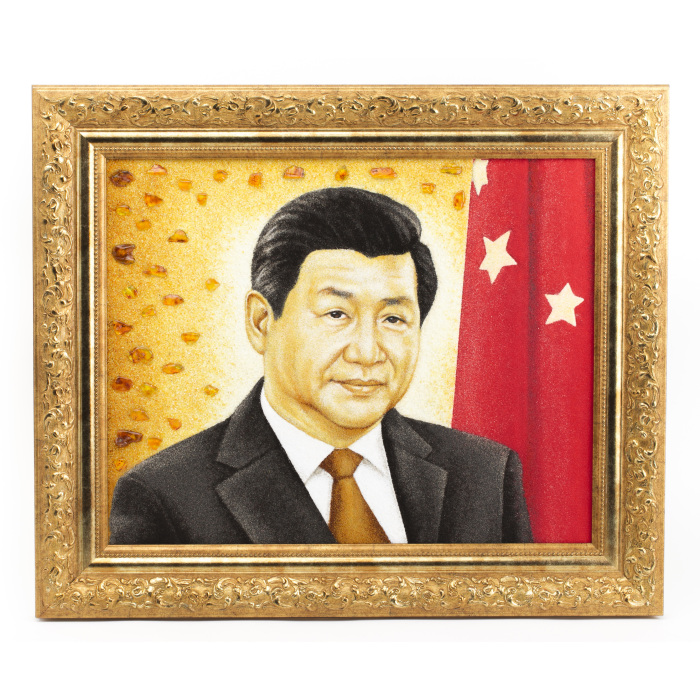 Портрет из янтаря "Си Цзиньпин"