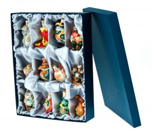 Подарочный набор из 12 шт. мини-штофов "Ёлочные игрушки"