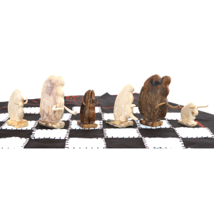 Шахматы из бивня мамонта "Наскальная живопись"