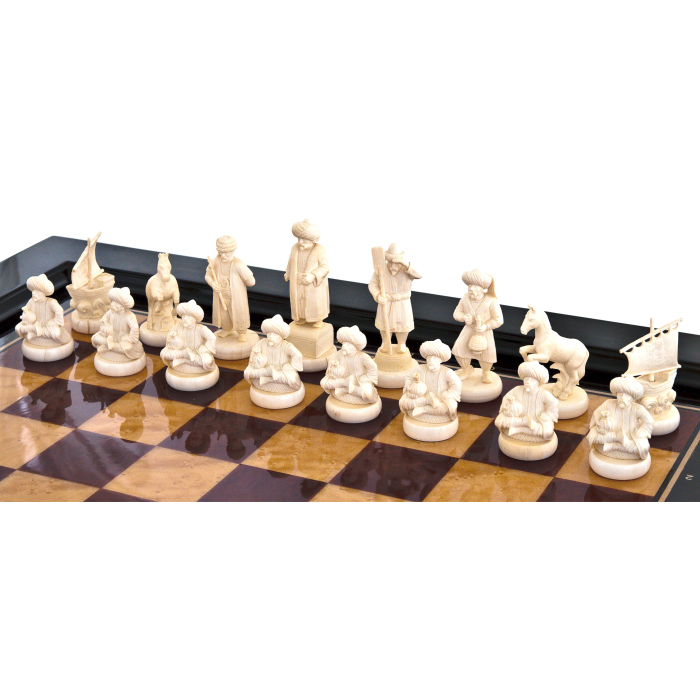 Шахматы из бивня мамонта "Синдбад-мореход"