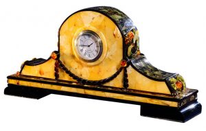 Каминные часы из янтаря "Барокко" (большие)