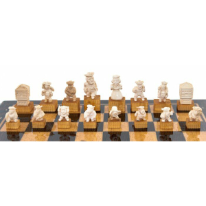 Шахматы из бивня мамонта "Дикий Запад"
