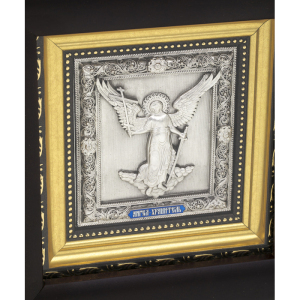 Икона "Ангел Хранитель" с посеребрением (малая)