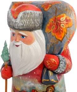 Резная статуэтка "Дед Мороз на подставке"
