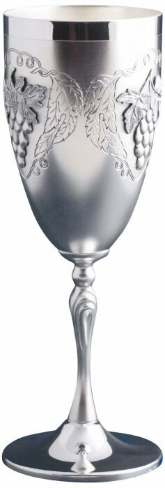 Серебряный бокал для шампанского "Виноградная лоза"