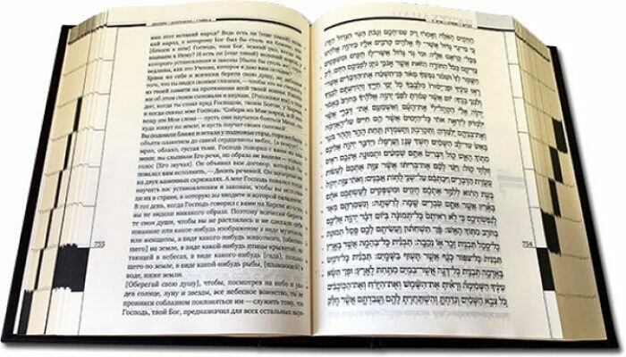 Книга в кожаном переплете "Тора с Гафтарот" с литьем (на двух языках: русском и иврите)