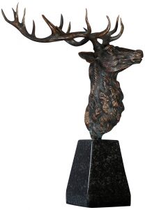 Авторская скульптура из бронзы "Голова оленя"
