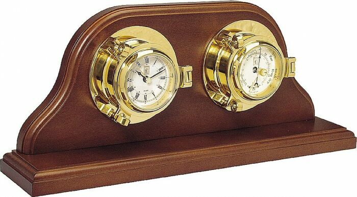 Настольные часы с барометром "Морские"