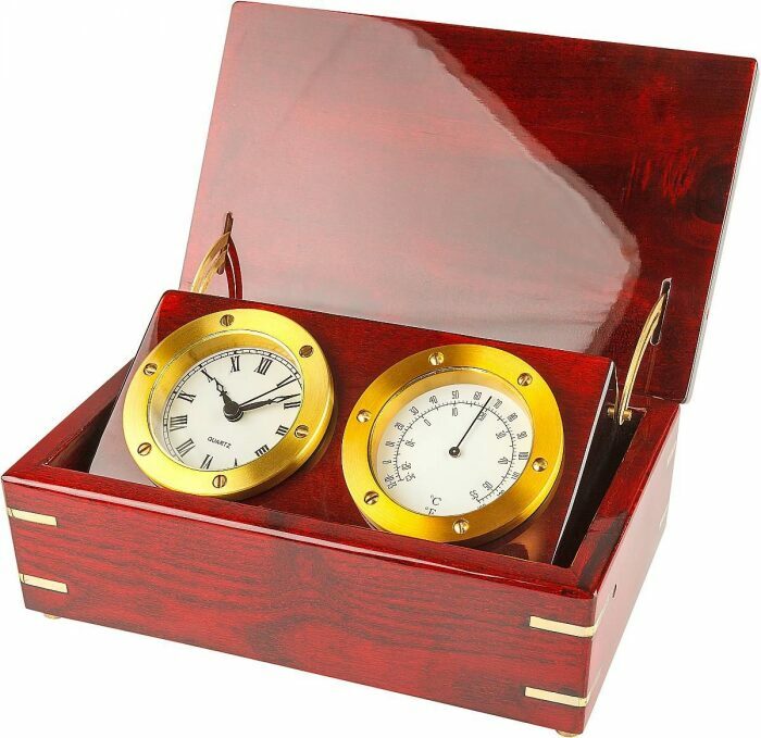 Настольные часы с термометром "Лоцман"